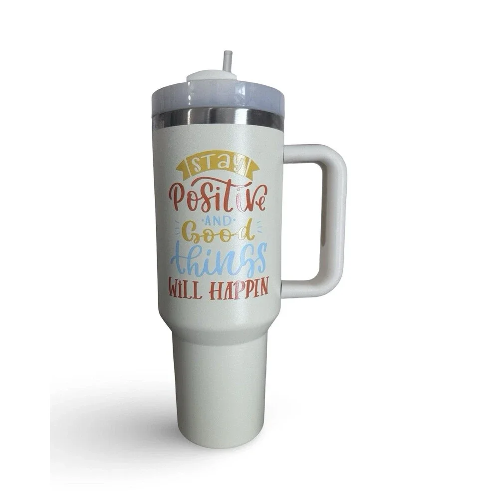 Stanley lot 40 oz Green Two Tumblers Graphic Print Clean - Picture 2 of 12